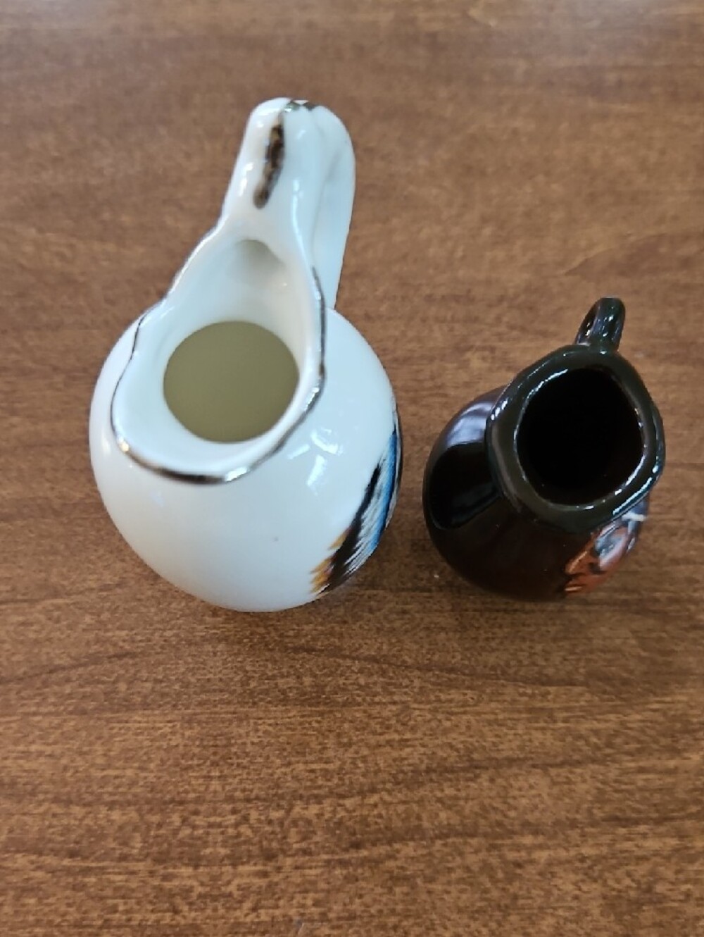 Two Miniature Native American Motif Pitchers - Picture 4 of 5